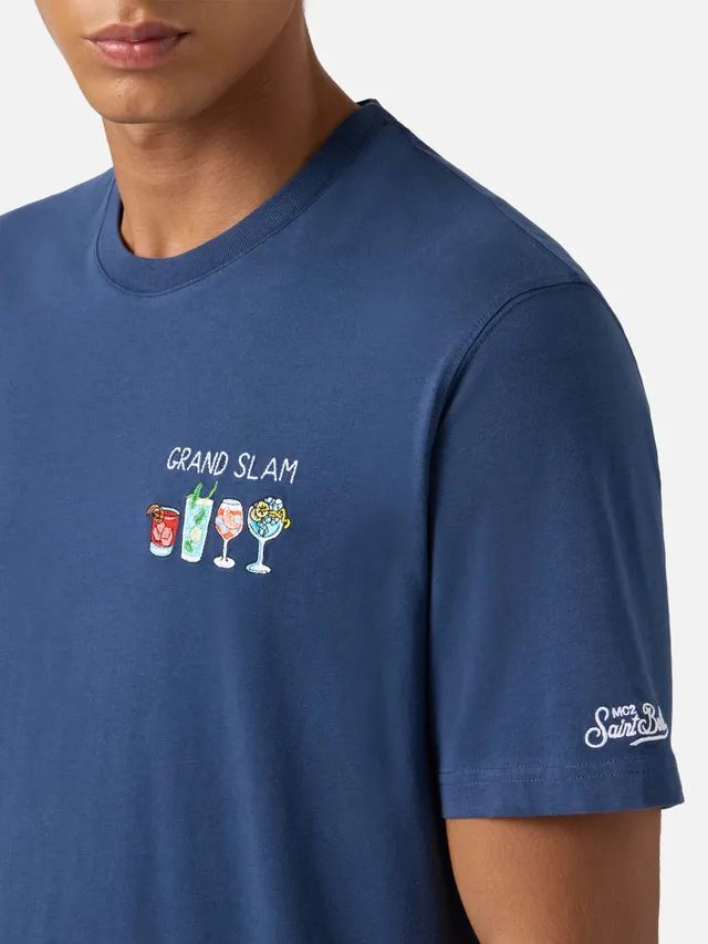 mc2-saint-barth-arnott-t-shirt-uomo-blu-navy-cotone-organico-grand-slam image 1