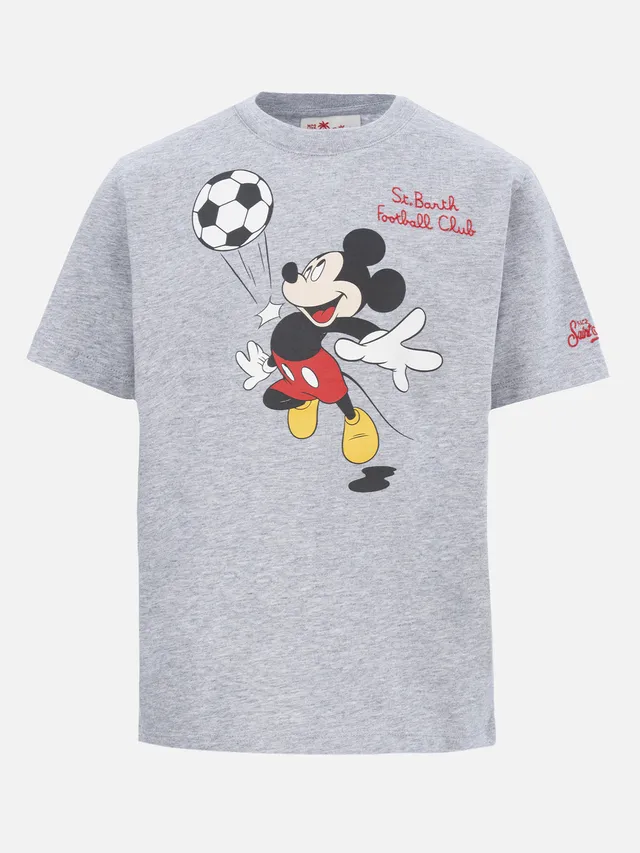 mc2-saint-barth-t-shirt-bambino-cotone-grigio-melange-con-stampa-e-ricamo-topoli image 1