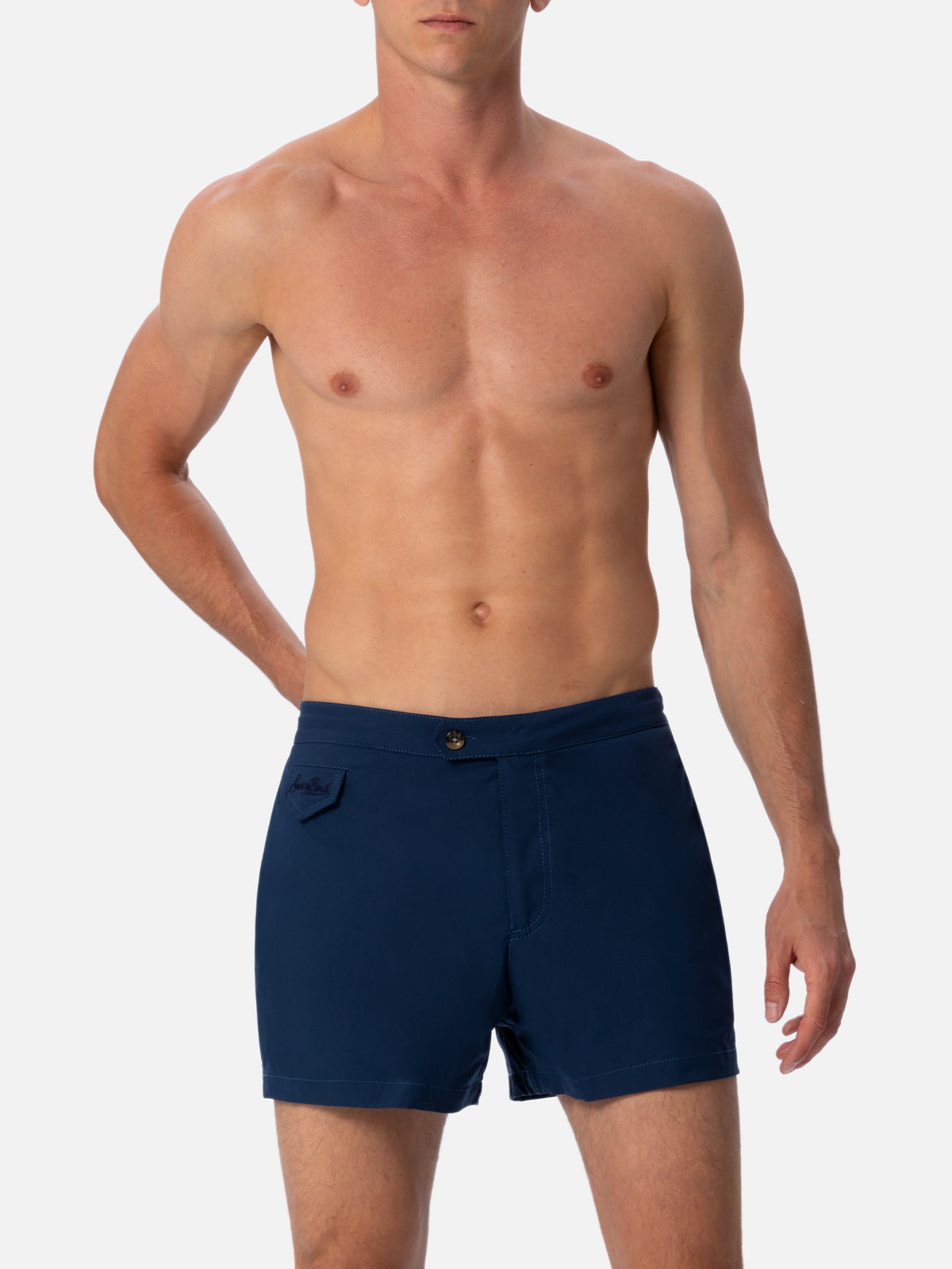 mc2-saint-barth-harrys-costume-mare-uomo-blu-navy-tinta-unita-slim image 4
