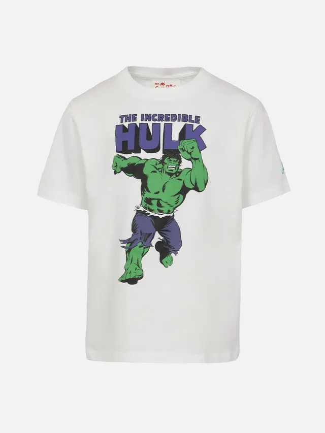 mc2-saint-barth-t-shirt-bambino-hulk-marvel-bianca-edizione-speciale image 1
