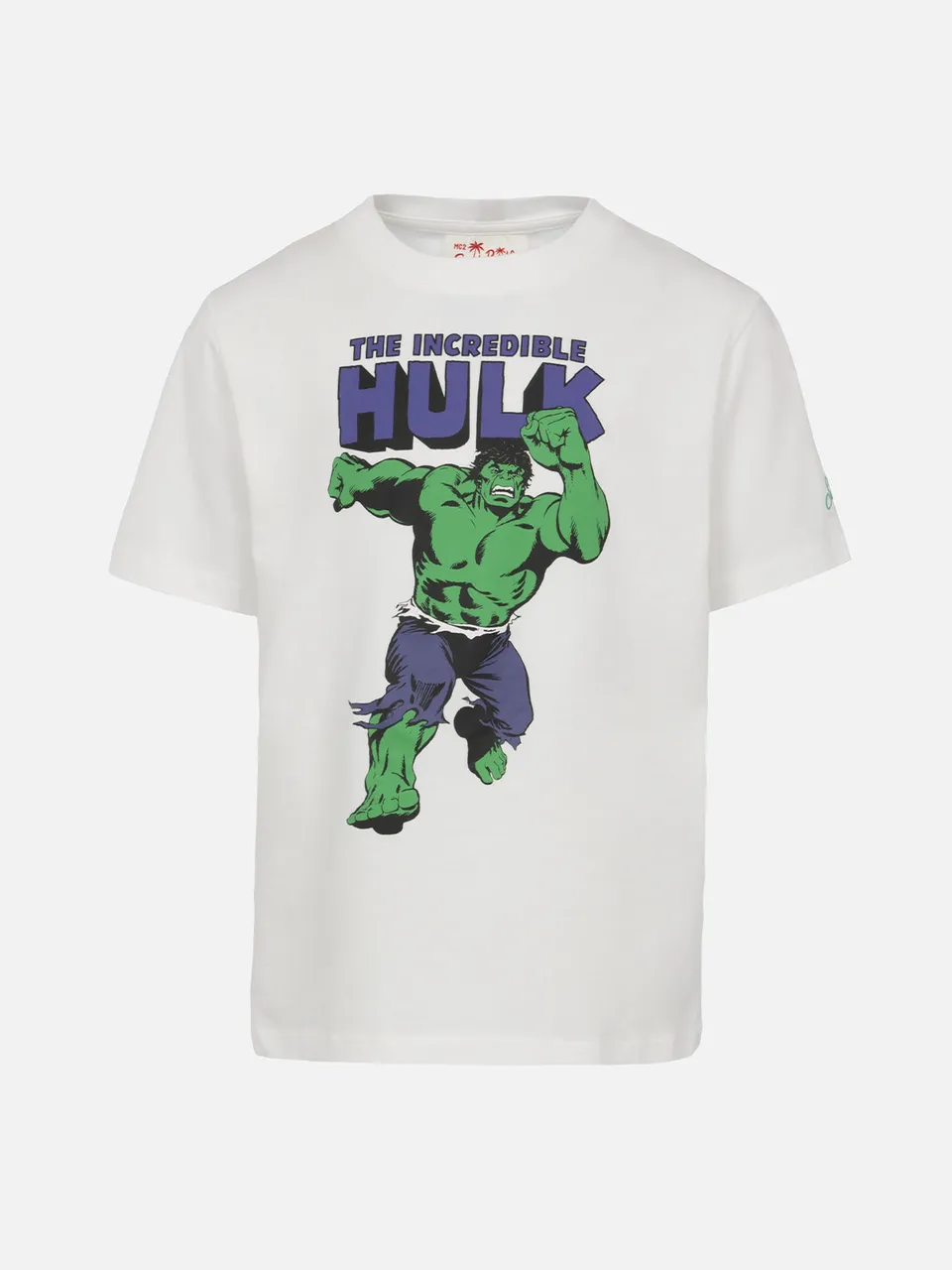 mc2-saint-barth-t-shirt-bambino-hulk-marvel-bianca-edizione-speciale image 1