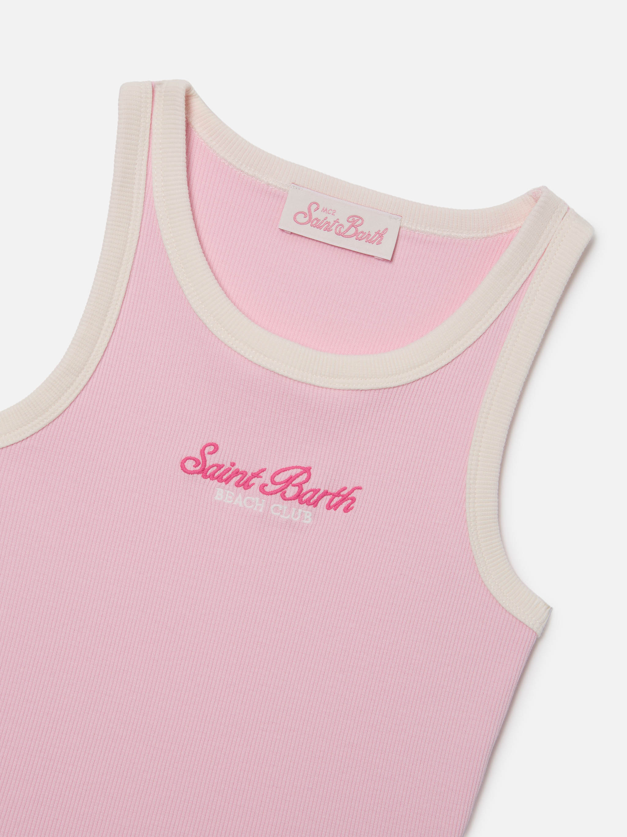 mc2-saint-barth-blue-jr-top-bambina-rosa-logo-ricamato-costina image 3