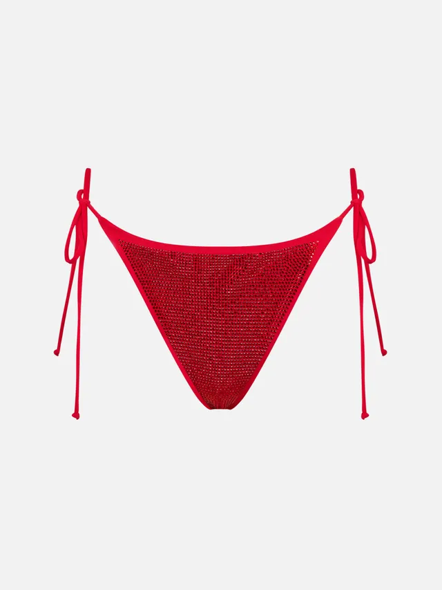 mc2-saint-barth-virgo-slip-mare-donna-rosso-con-strass image 1
