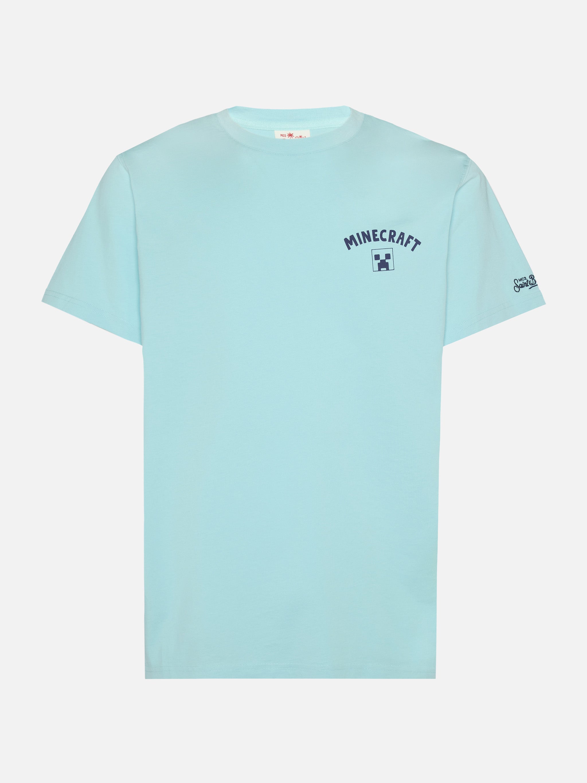 mc2-saint-barth-man-t-shirt-cotone-verde-stampa-minecraft-st-barth-special-editi image 6