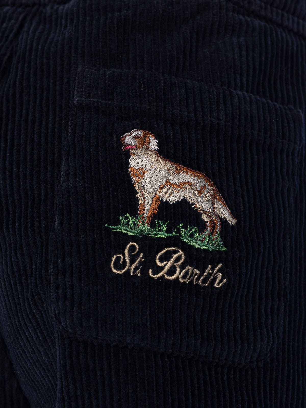 mc2-saint-barth-kilkenny-pantaloni-bambino-velluto-blu-cane-country image 3
