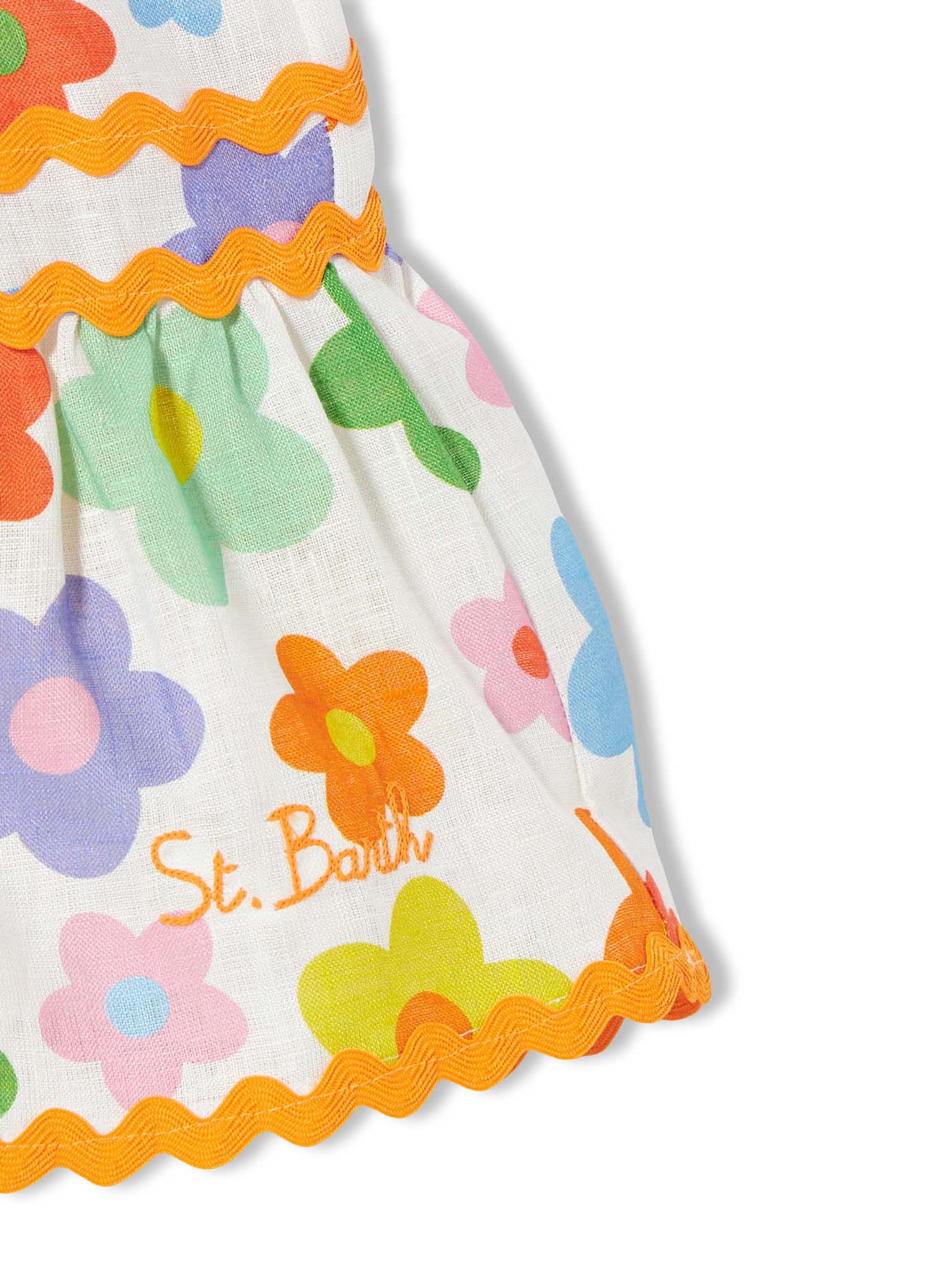 mc2-saint-barth-abito-da-bambina-con-fiori-multicolore image 3