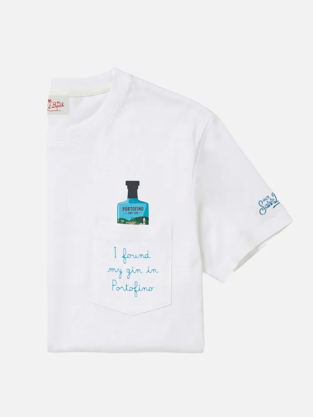 mc2-saint-barth-austin-t-shirt-uomo-bianca-cotone-stampa-portofino-gin-special-e image 1