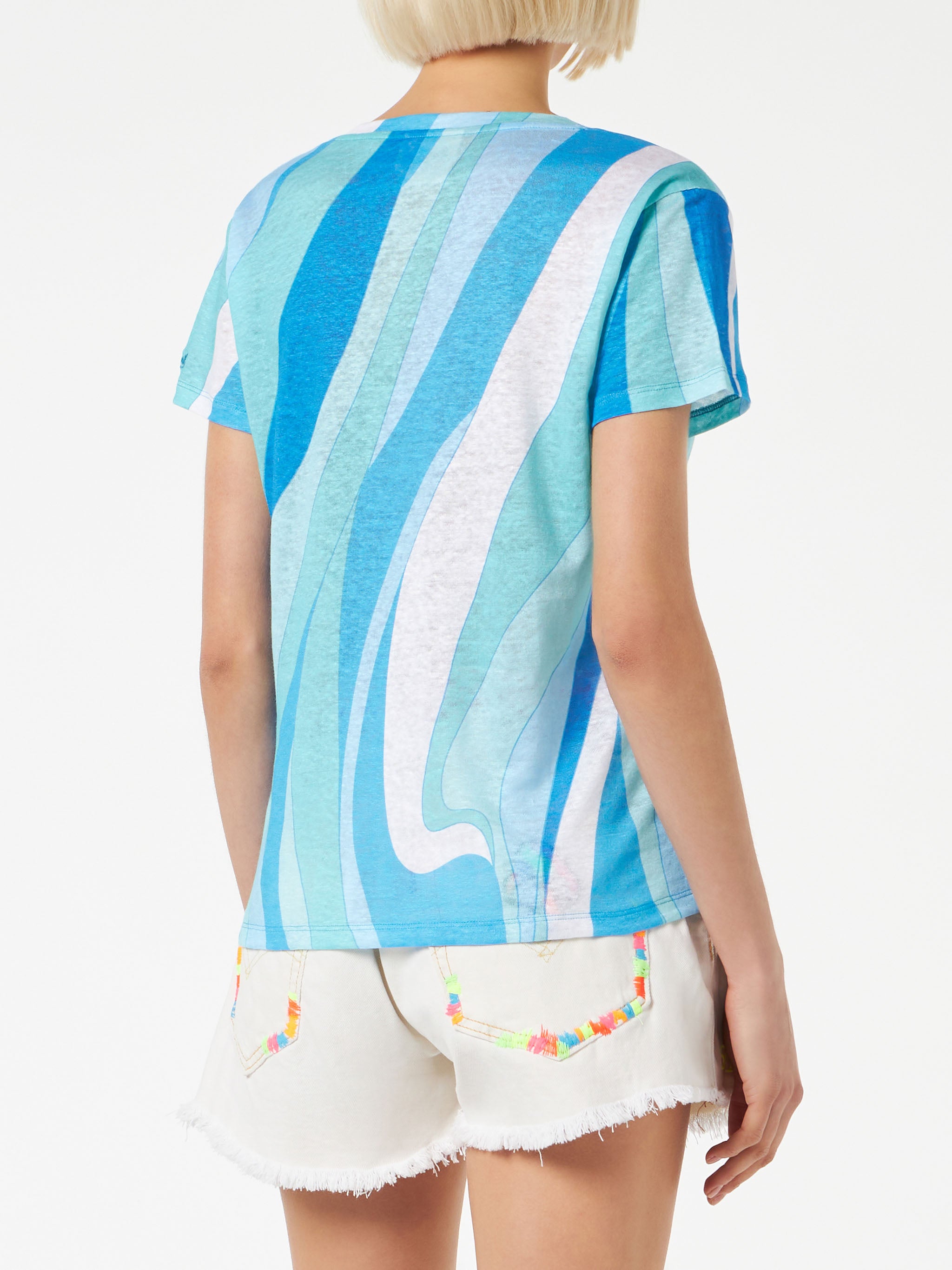 mc2-saint-barth-t-shirt-eloise-in-lino-onde-multicolor-blu image 3