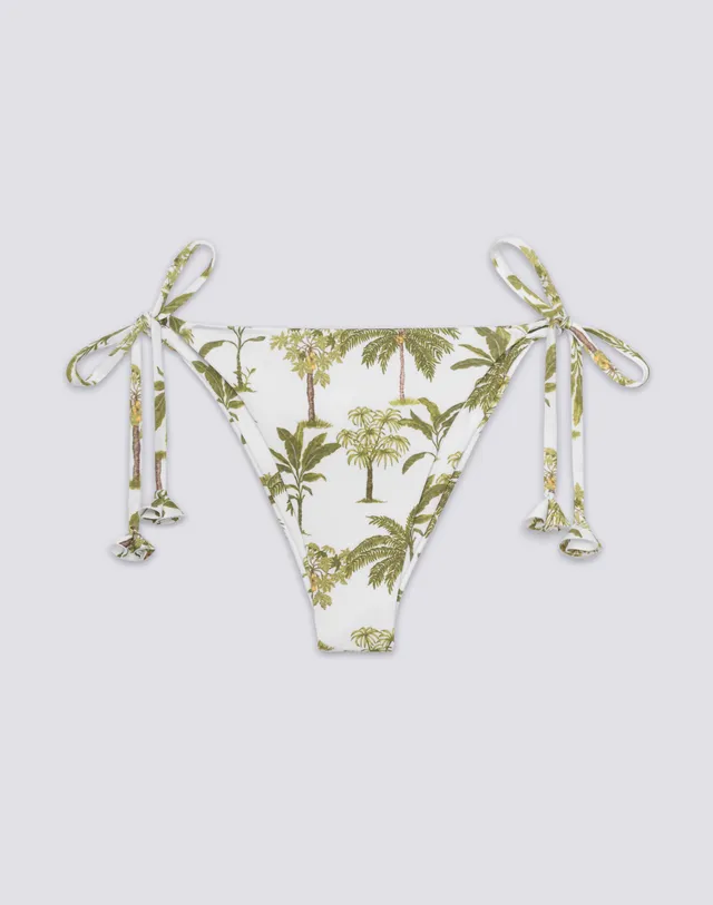 sundek-slip-bikini-donna-lacci-regolabili-fantasia-botanic image 1