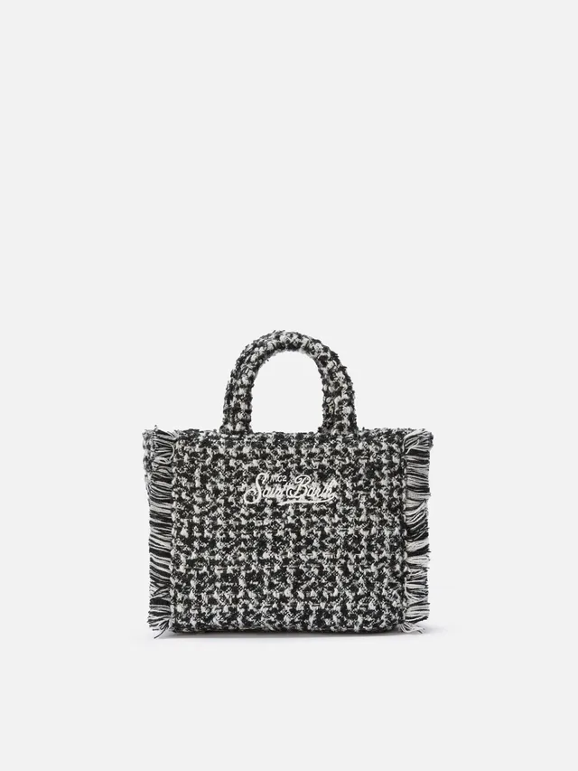 mc2-saint-barth-vanity-mini-borsa-mini-tweed-bianco-e-nero image 1