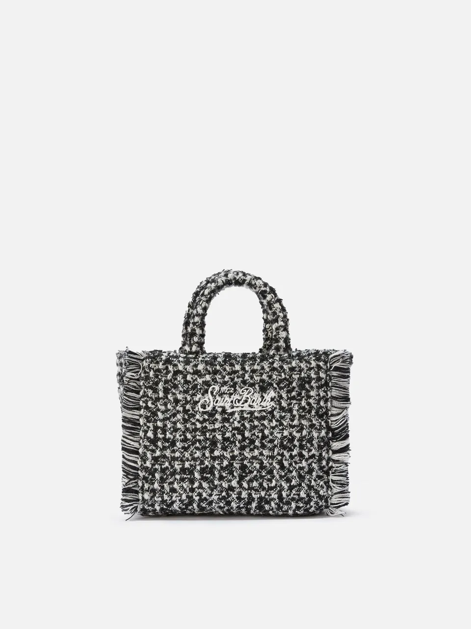 mc2-saint-barth-vanity-mini-borsa-mini-tweed-bianco-e-nero image 1