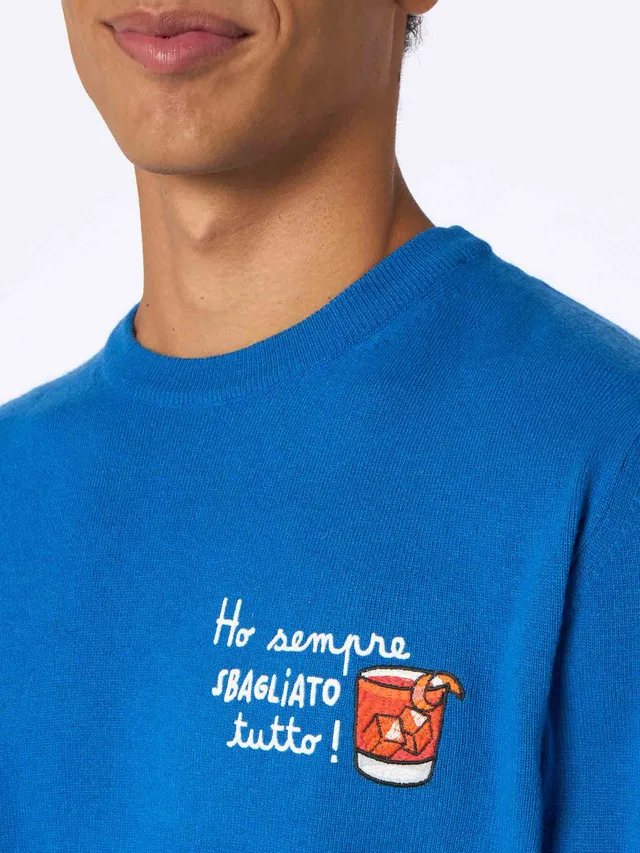 mc2-saint-barth-maglione-uomo-heron-girocollo-blu-ski-ricamo image 1