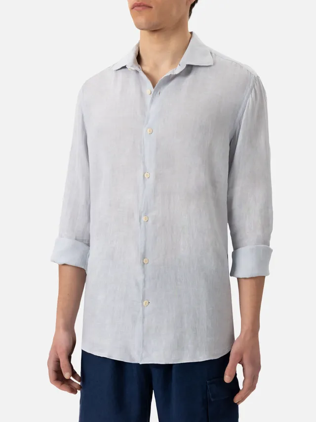 mc2-saint-barth-pamplona-camicia-uomo-in-lino-grigio-pietra image 1