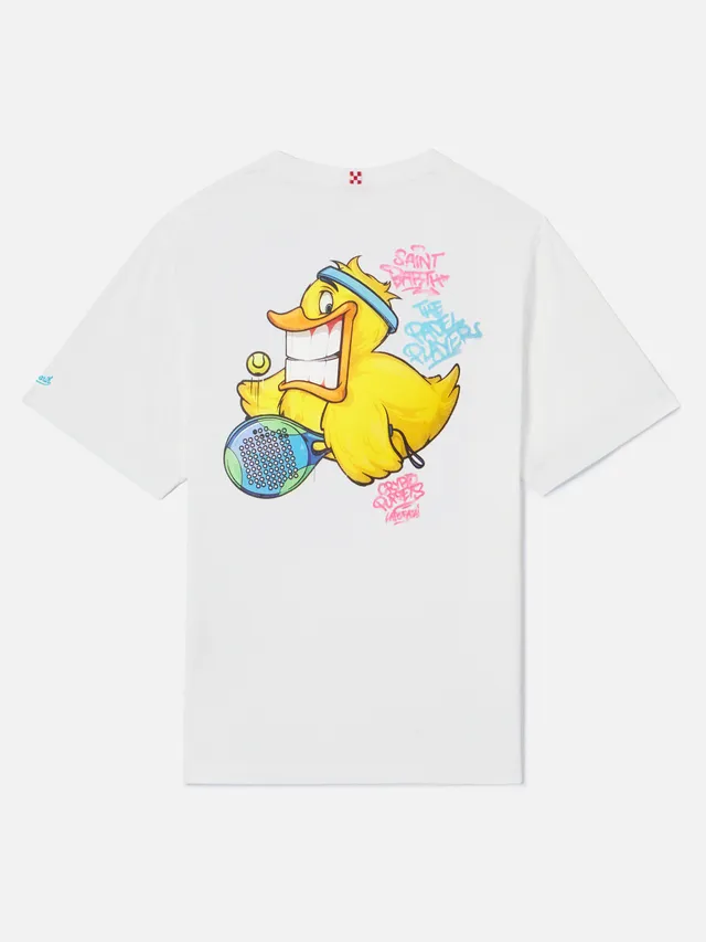 mc2-saint-barth-t-shirt-portofino-uomo-crypto-duck-padel-bianca-special-edition image 1