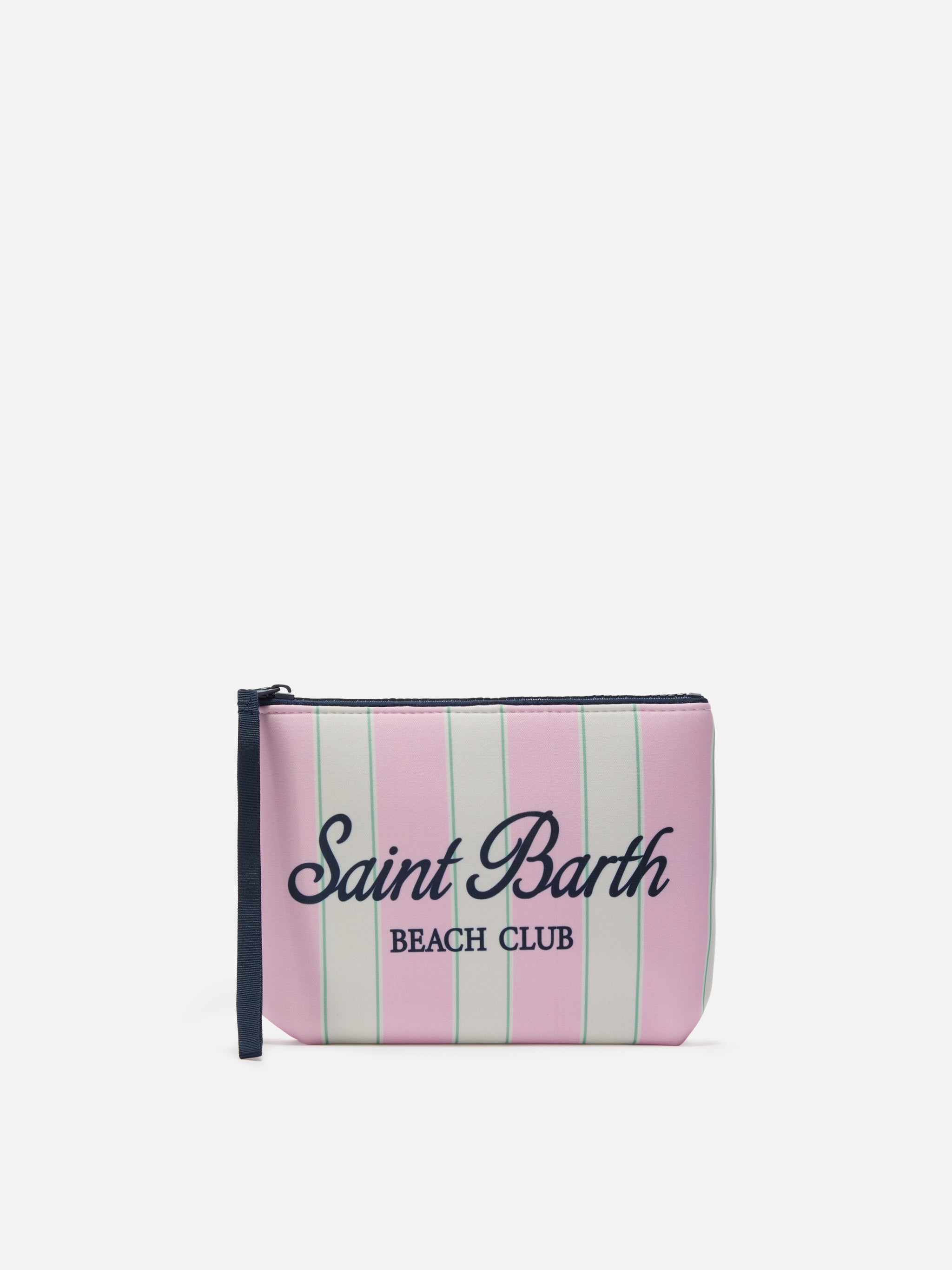 mc2-saint-barth-pochette-aline-pochette-in-scuba-a-righe-rosa-e-verdi-beach-club image 1
