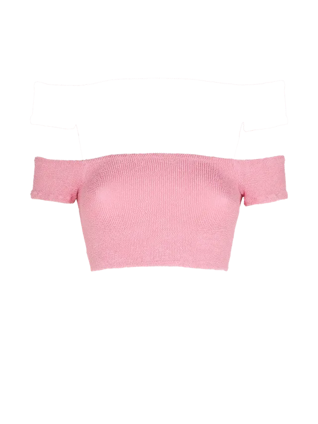 mc2-saint-barth-zena-top-bikini-crinkle-rosa-tinta-unita image 1