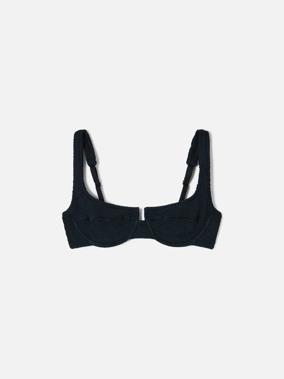 mc2-saint-barth-top-bikini-amira-balconette-in-tessuto-crinkle-nero-donna image 1