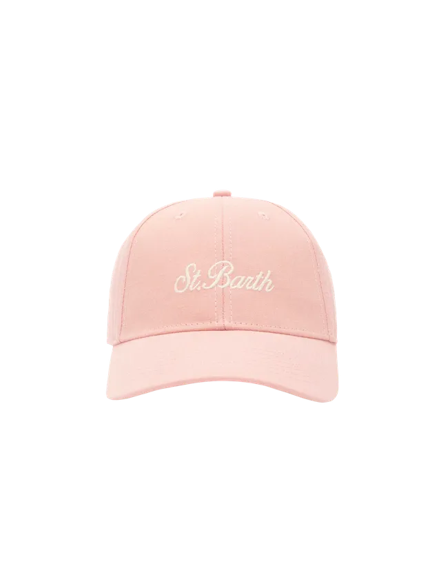 mc2-saint-barth-cappellino-baseball-lino-e-cotone-rosa image 1