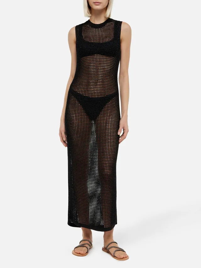 mc2-saint-barth-abito-lungo-eileen-in-rete-crochet-lurex-nero image 1