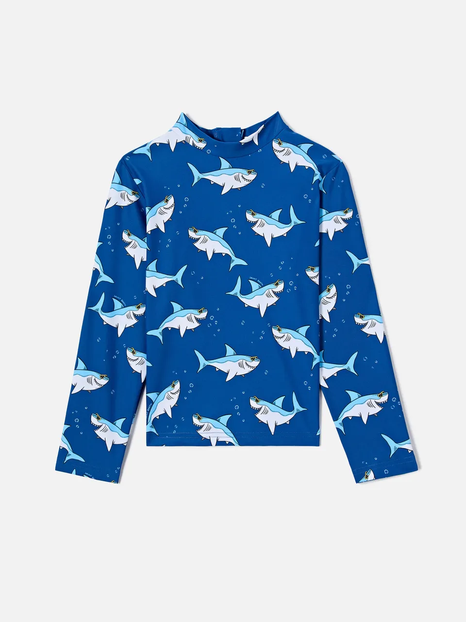 mc2-saint-barth-t-shirt-moorish-anti-uv-con-stampa-squali-blu-per-bambino image 1