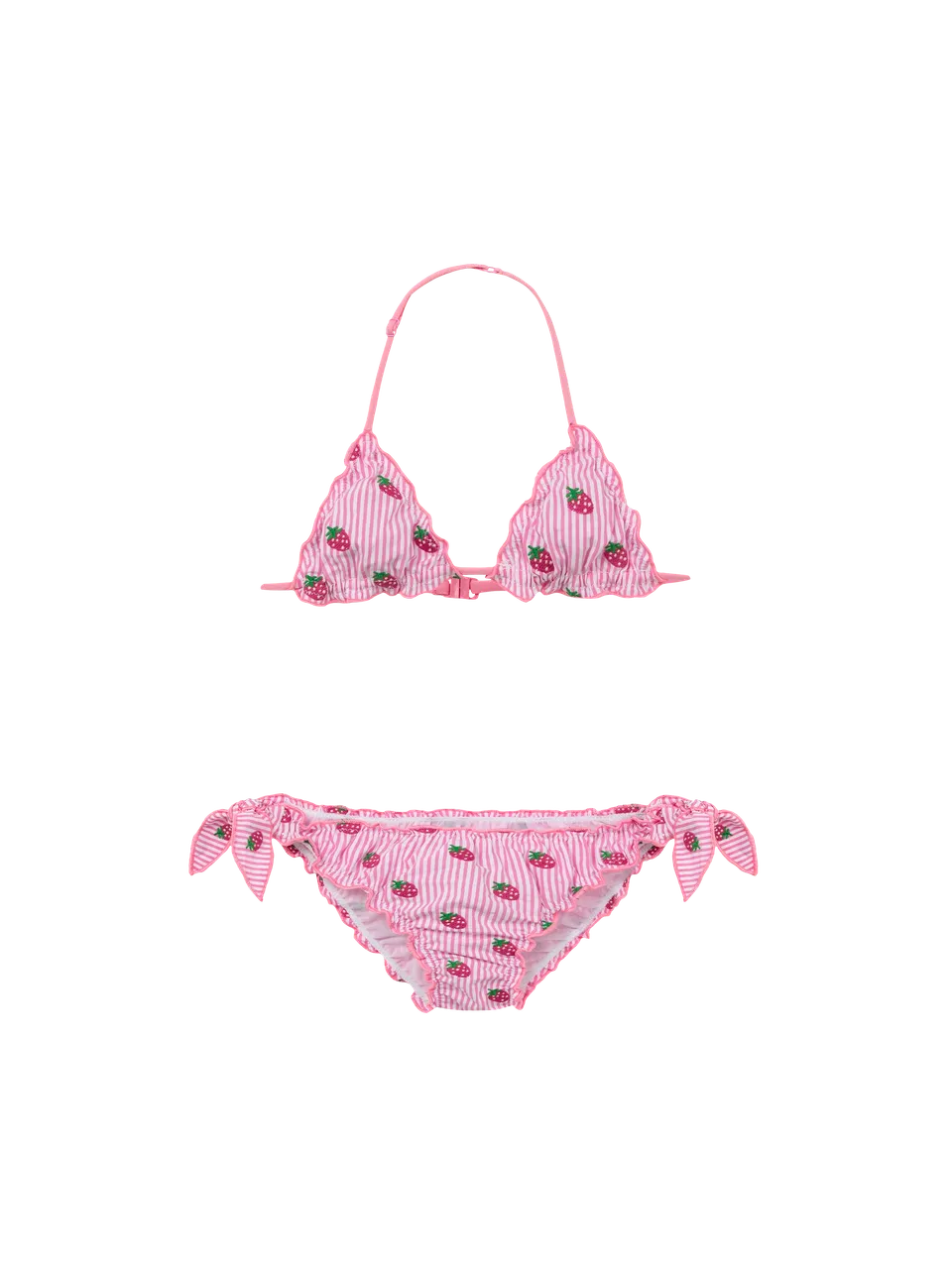 mc2-saint-barth-bikini-triangolo-cris-bambina-seersucker-rosa-fragoline image 1