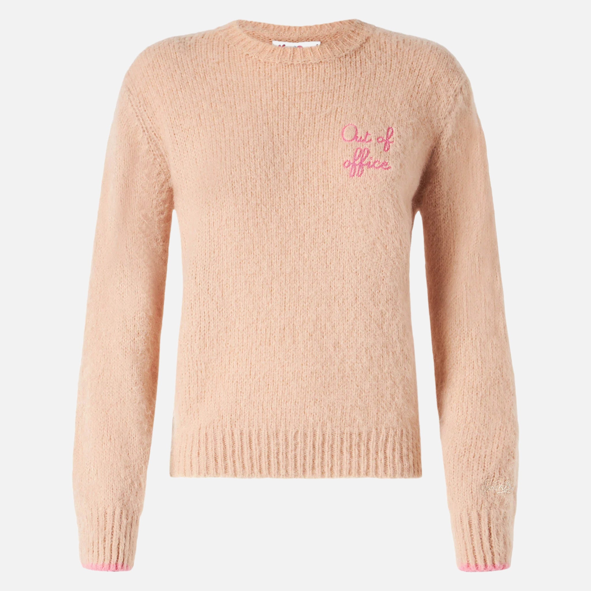 mc2-saint-barth-new-queen-soft-maglione-beige-ricamo-out-of-office image 3