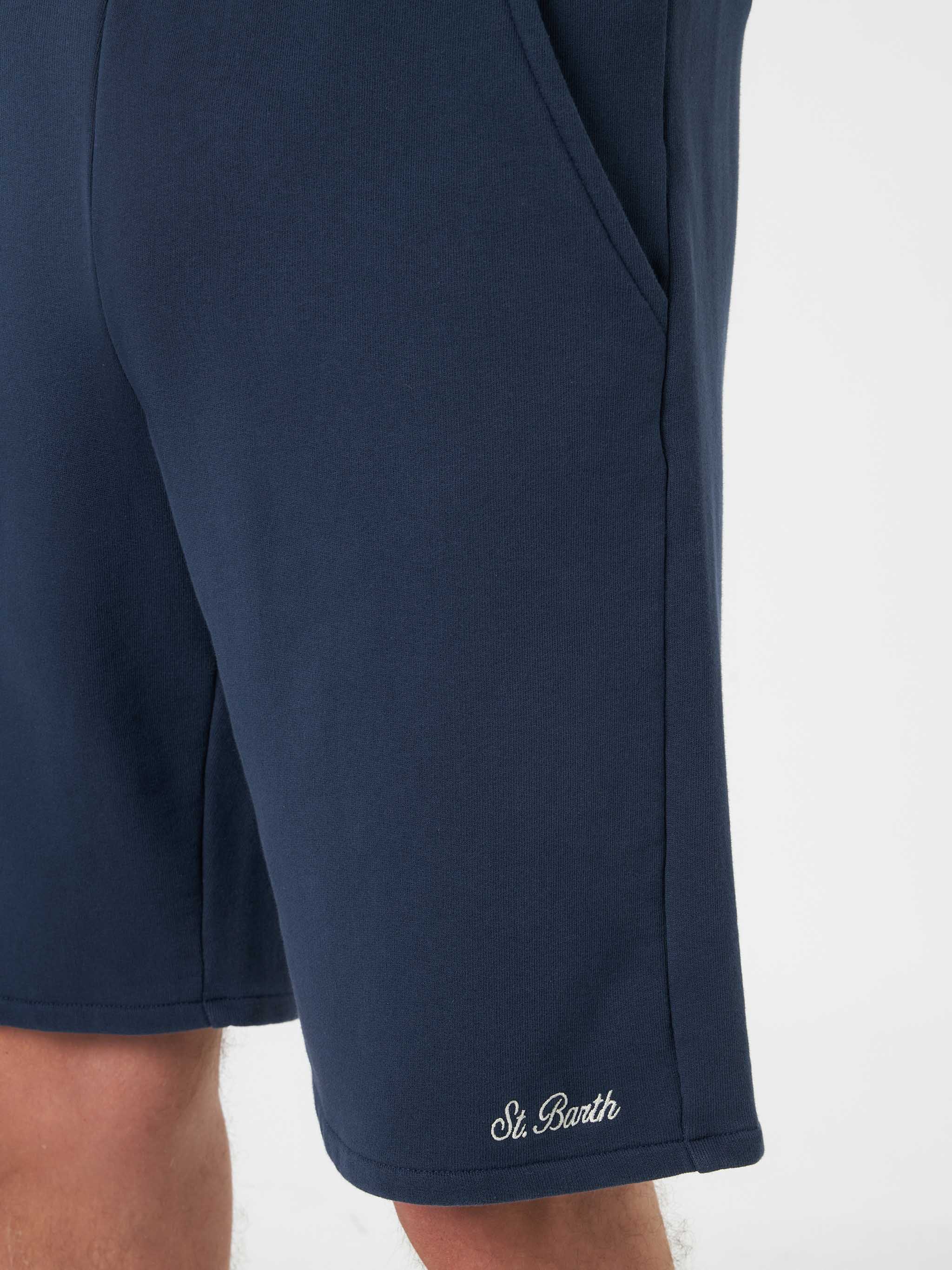 mc2-saint-barth-bermuda-uomo-randle-in-cotone-blu-navy-tinta-unita image 3