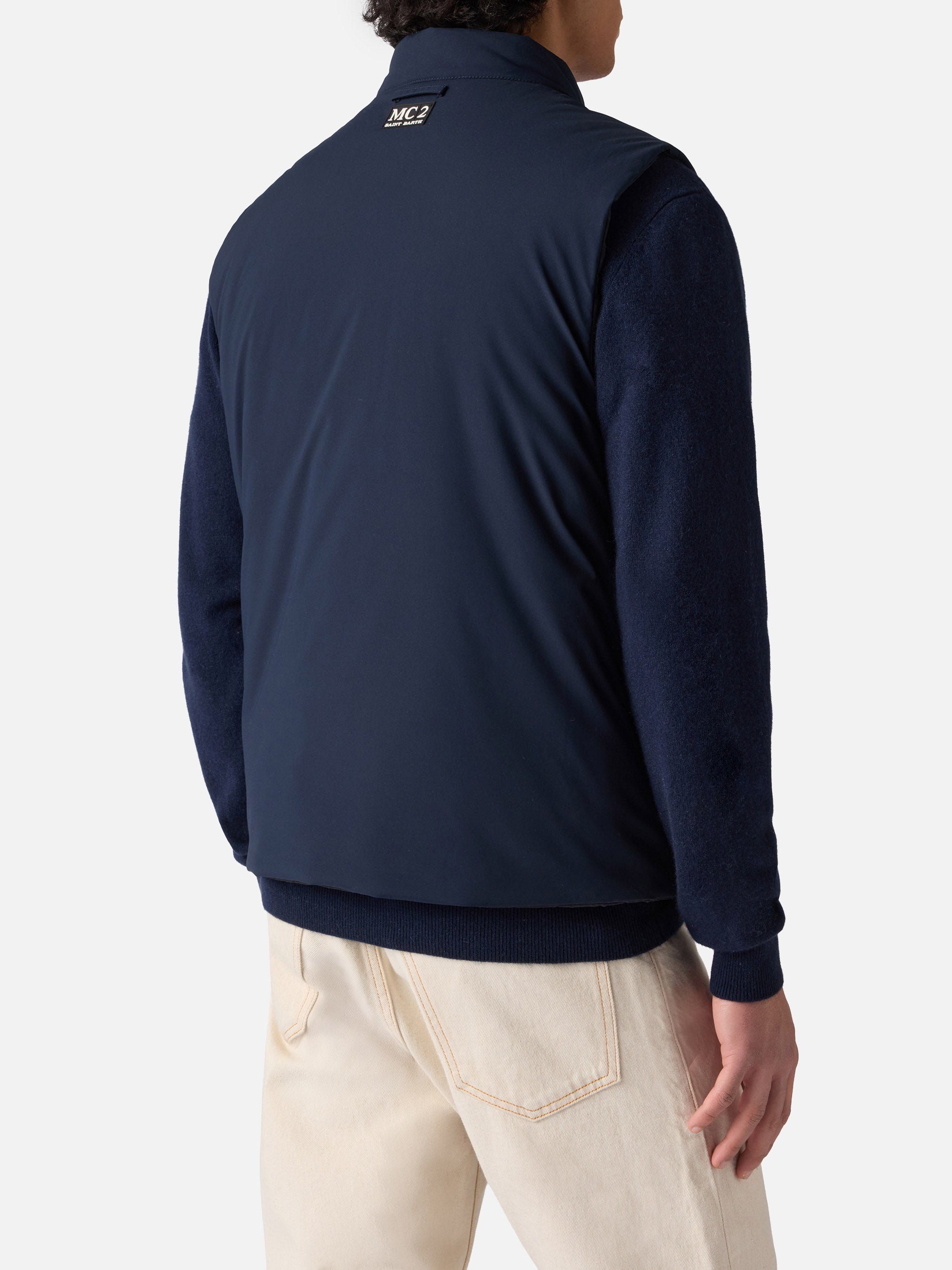 mc2-saint-barth-gilet-vonn-uomo-blu-navy-tessuto-tecnico-imbottito image 4