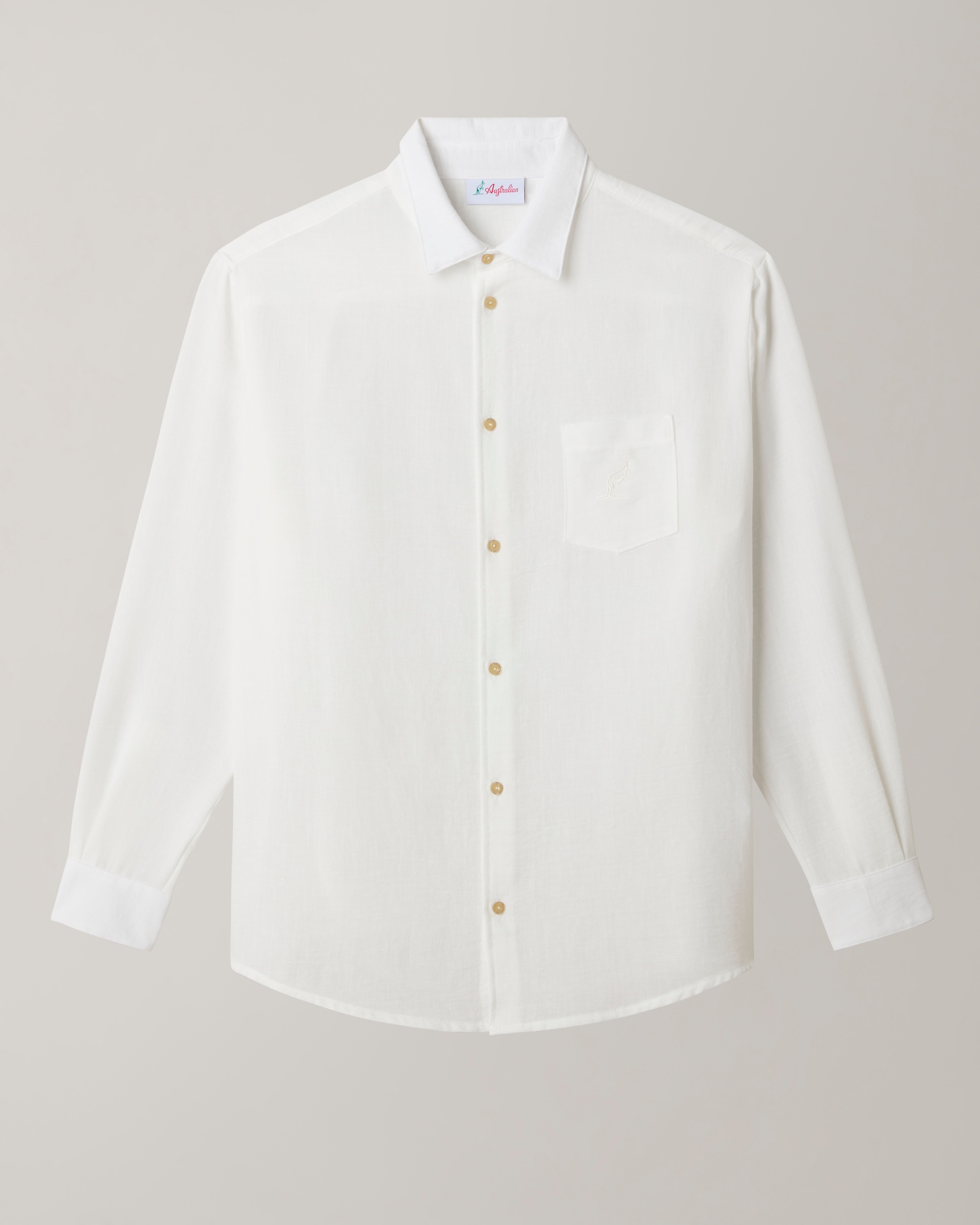 australian-doric-long-sleeve-shirt-camicia-canvas-latte image 5