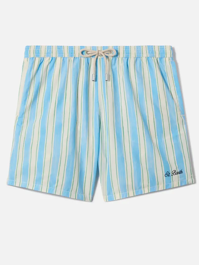 mc2-saint-barth-syros-costume-mare-uomo-righe-azzurre-logo image 1