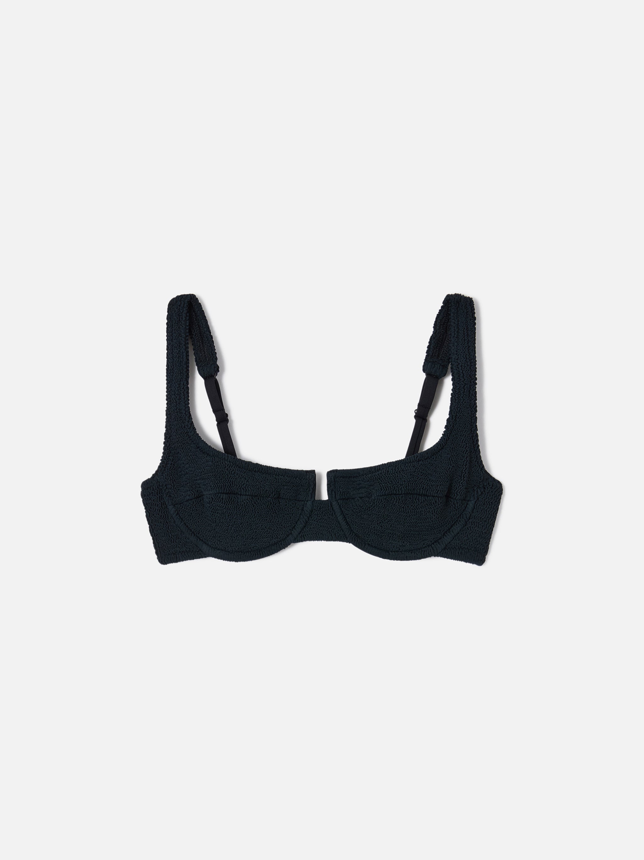 mc2-saint-barth-top-bikini-amira-balconette-in-tessuto-crinkle-nero-donna image 1