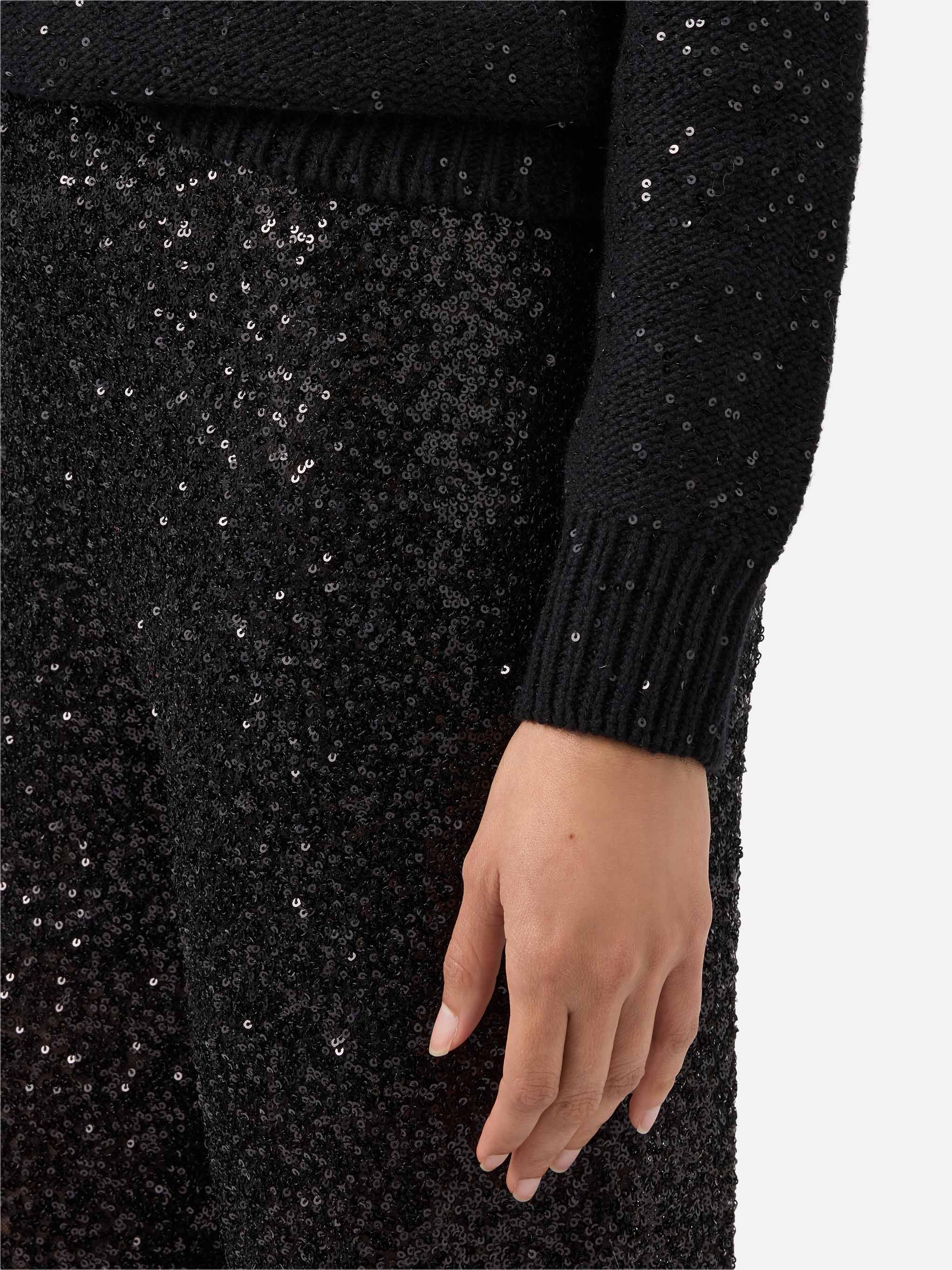 mc2-saint-barth-maglione-donna-scollo-a-v-nero-con-paillettes-lana-e-cashmere image 5