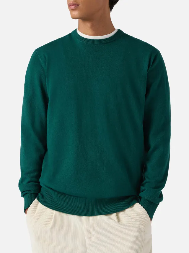 mc2-saint-barth-maglione-regent-uomo-in-lana-merino-e-cashmere-verde-inglese image 1