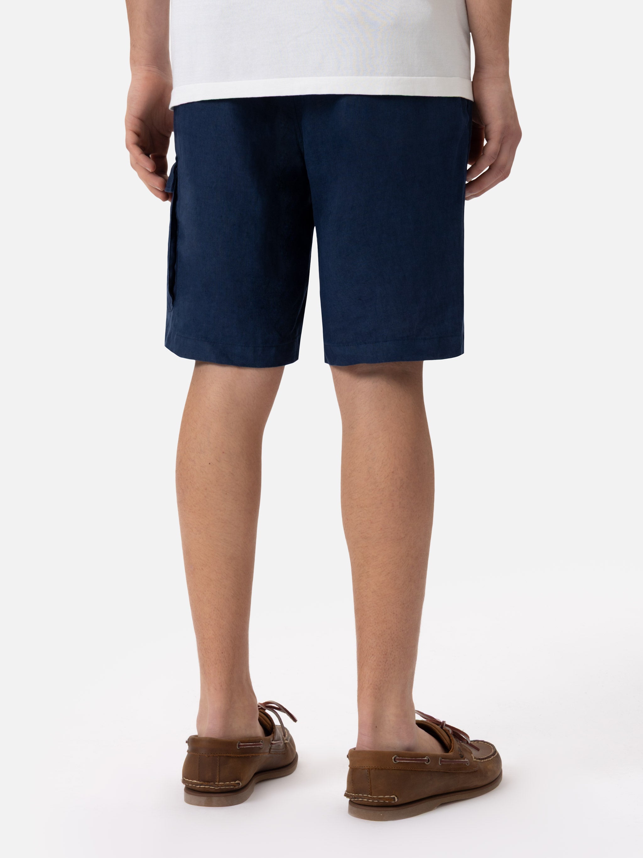 mc2-saint-barth-bermuda-marseille-in-lino-blu-navy-uomo image 2