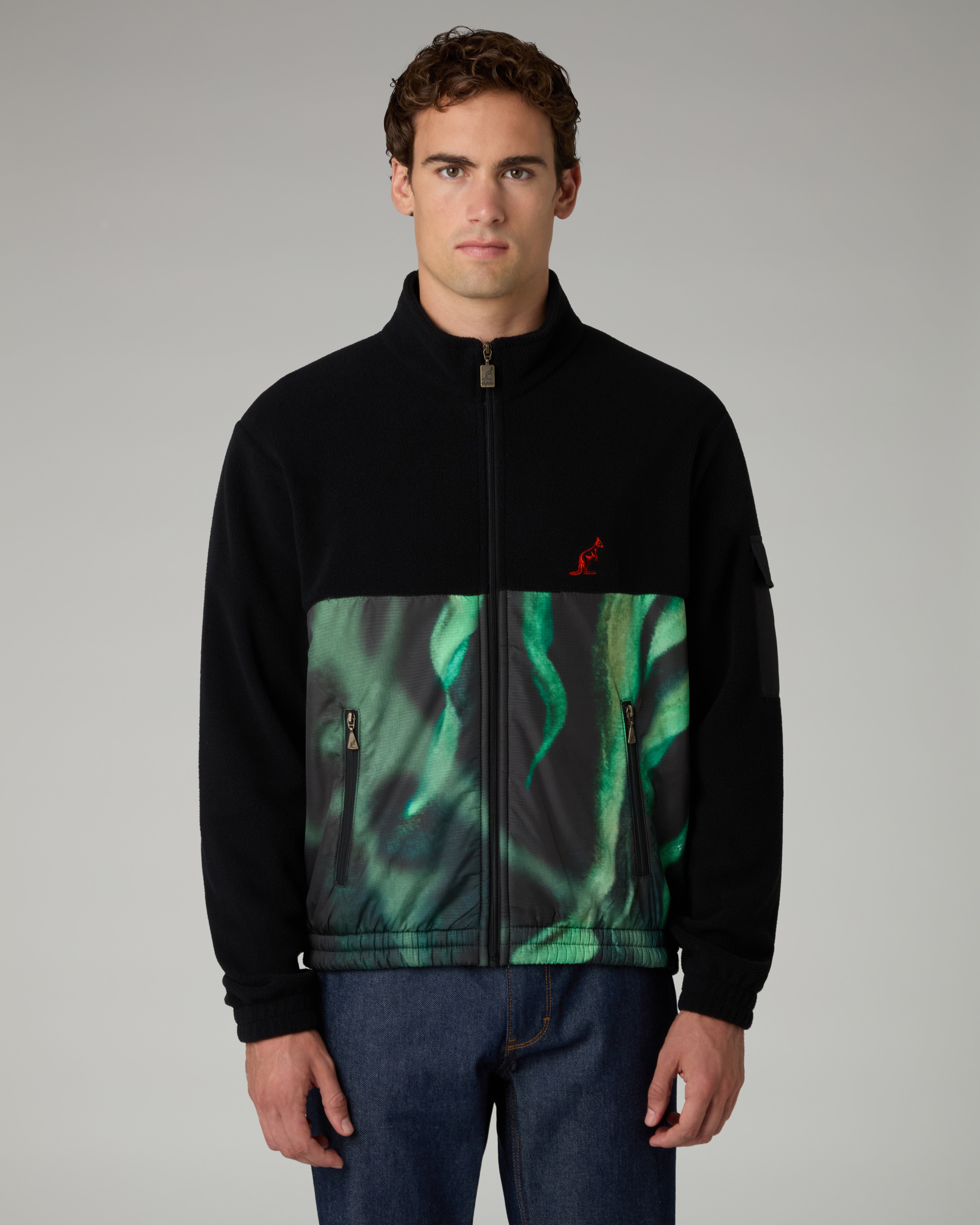 australian-blanca-multi-fabric-giacca-track-in-pile-nero image 1