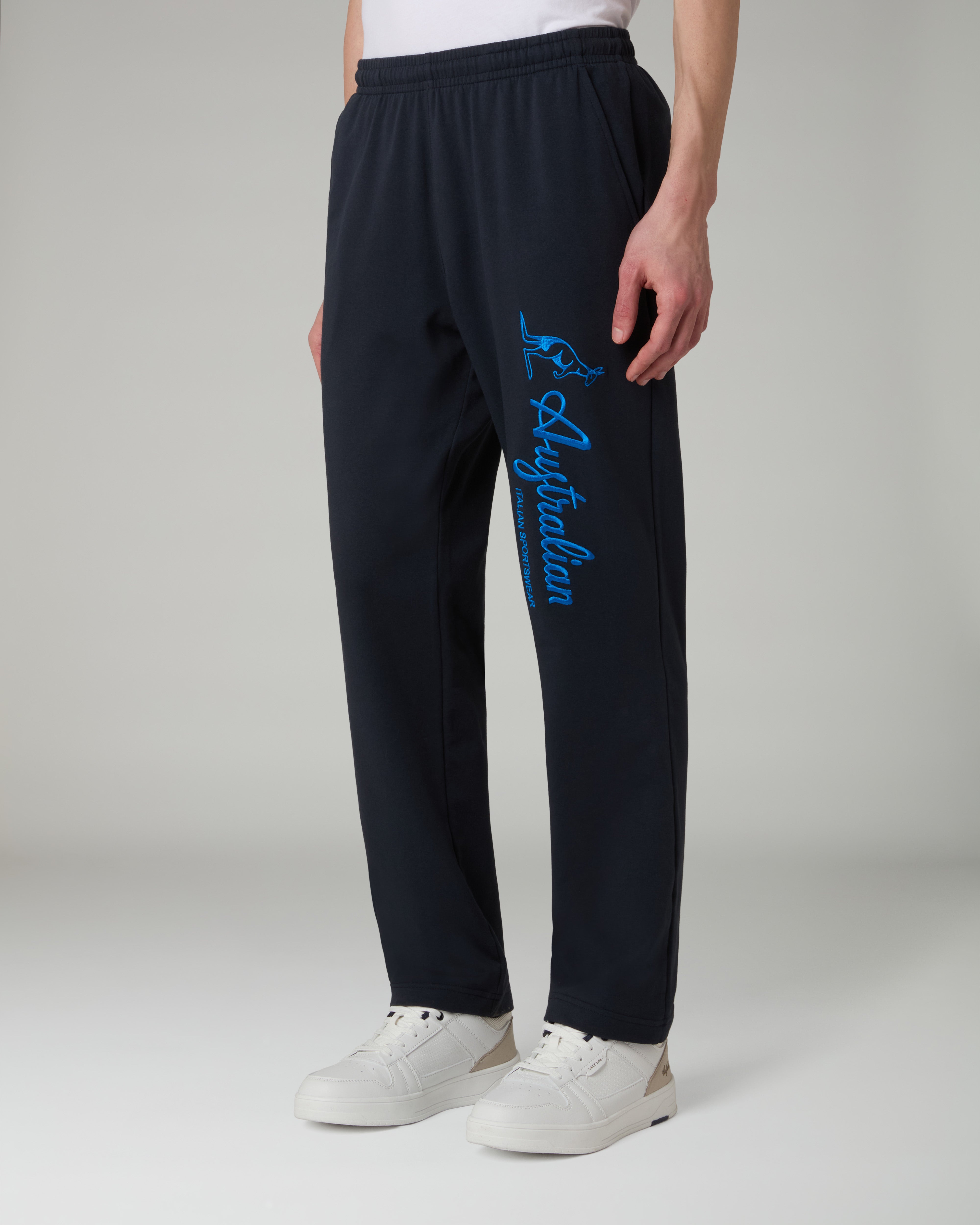 australian-statement-logo-track-pant-pantalone-felpa-uomo-blu-navy-made-in-italy image 1