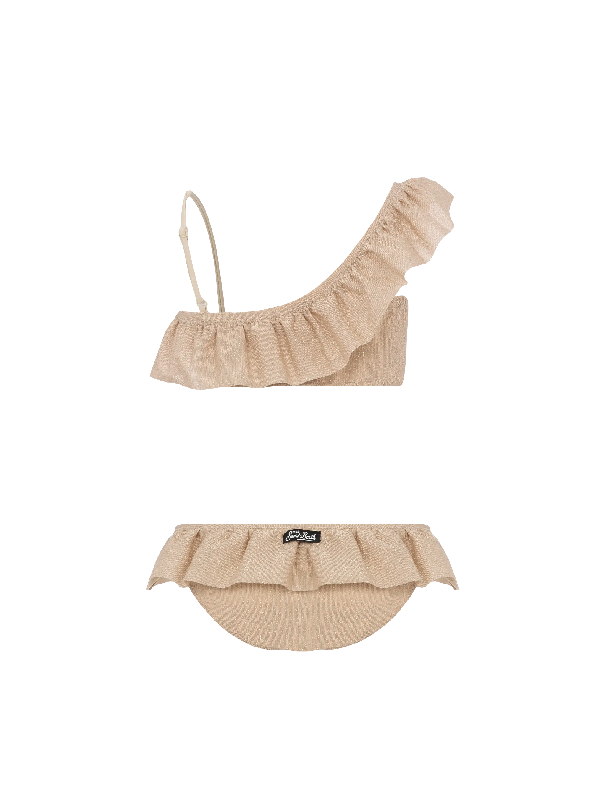bikini-monospalla-rey-mc2-saint-barth-per-bambina-in-lurex-con-volant image 2