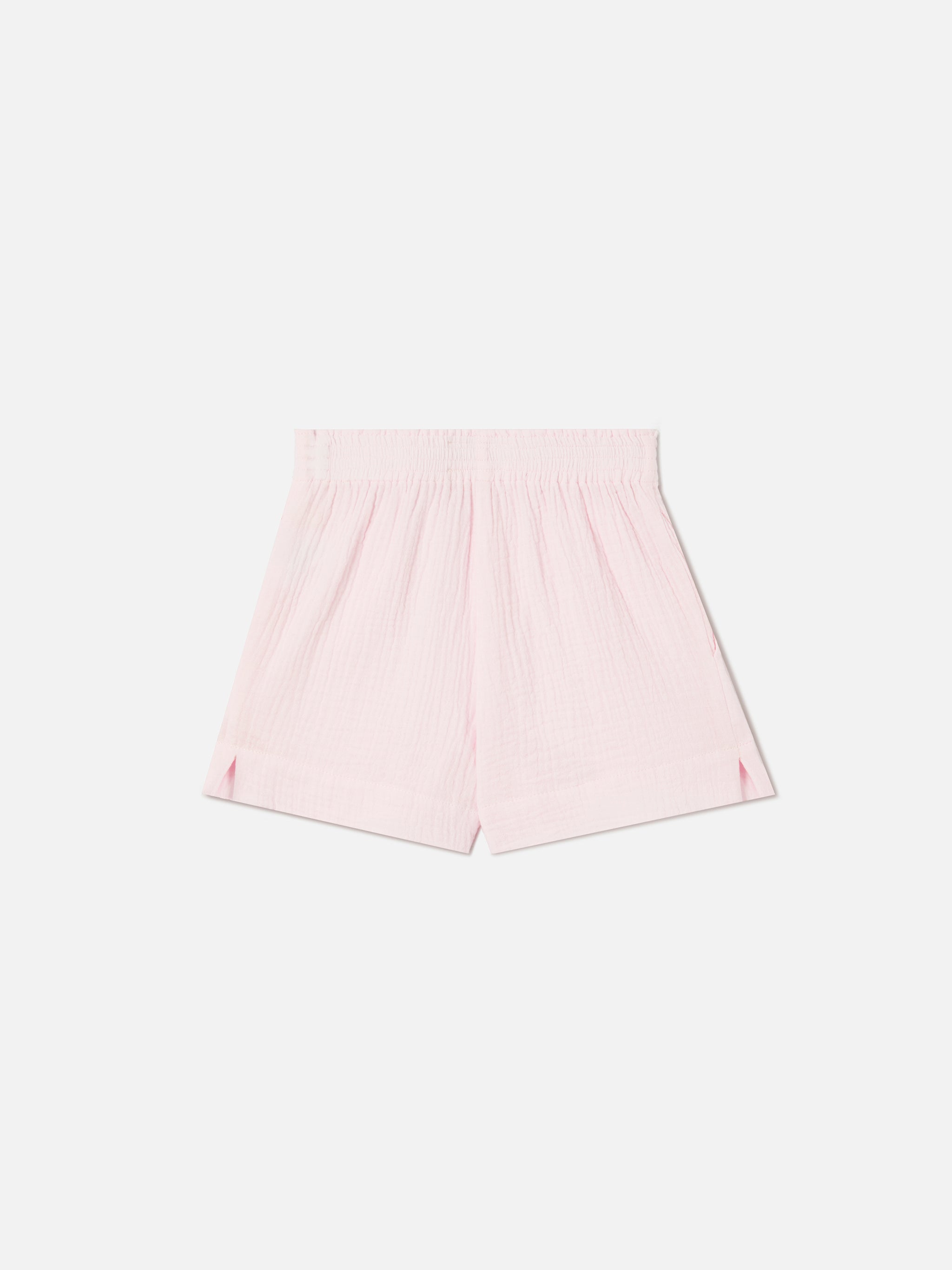 short-meave-jr-mc2-saint-barth-in-mussola-di-cotone-rosa-per-bambina image 2