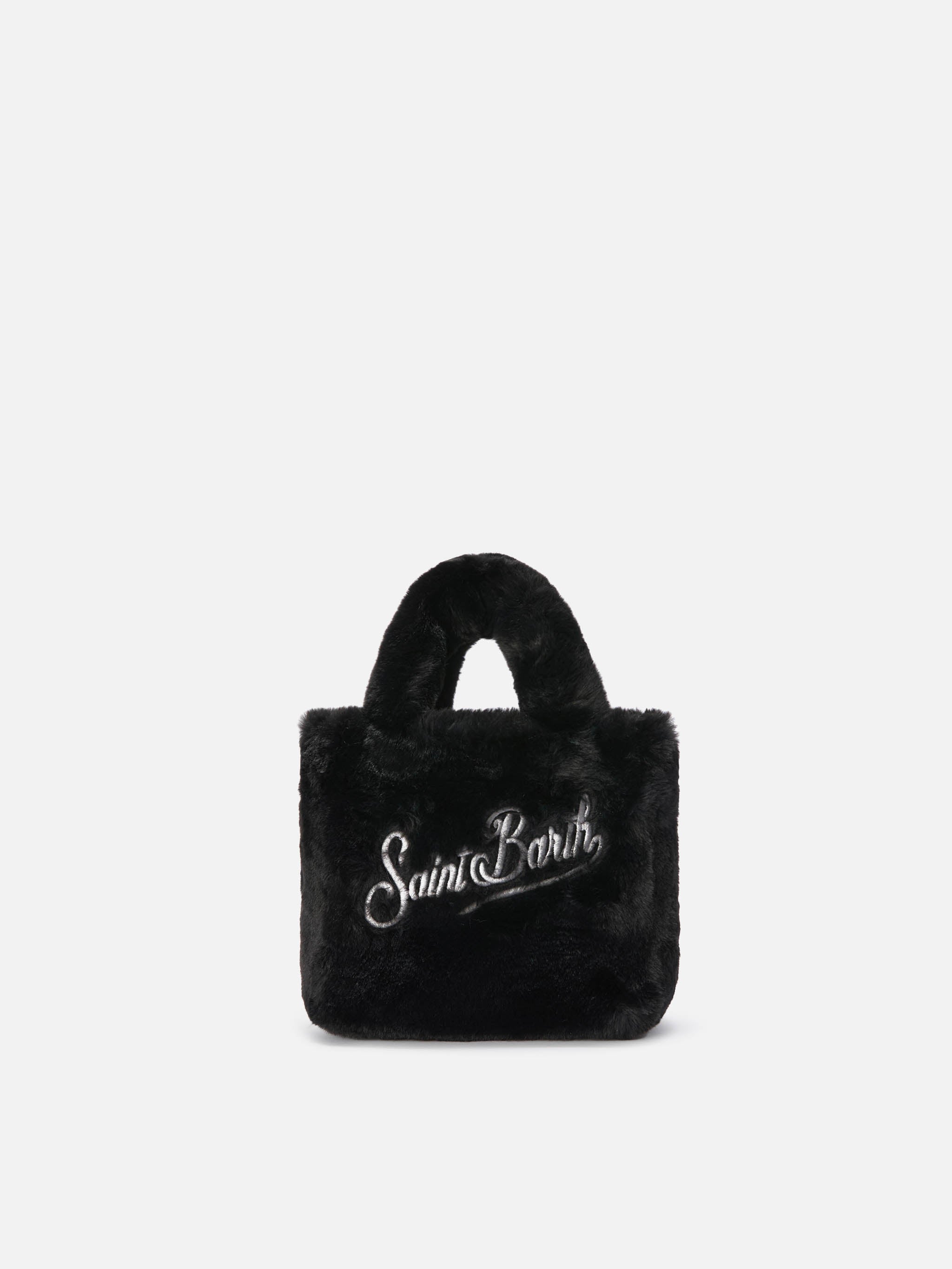 mc2-saint-barth-vanity-mini-soft-borsa-a-mano-in-faux-fur-nero-20x19x10-cm image 1