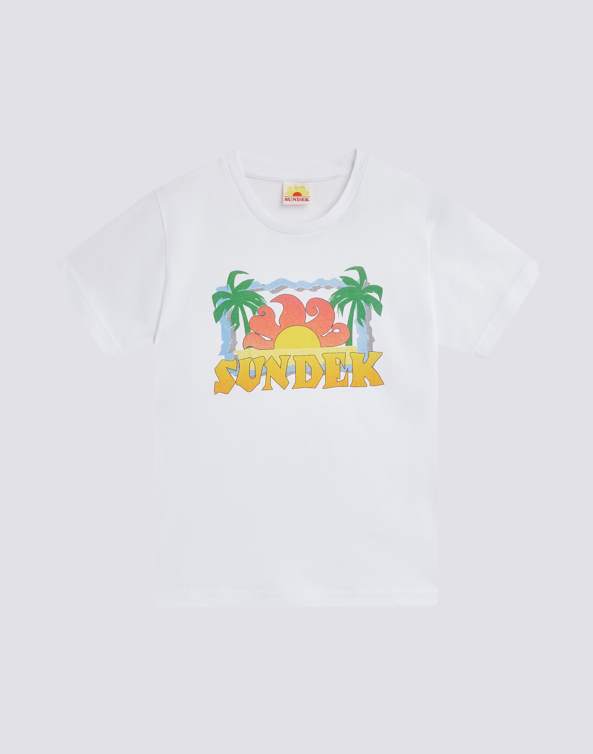 sundek-t-shirt-bambino-manica-corta-con-stampa-palme-d-archivio image 1