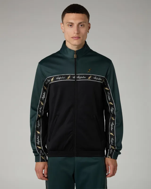 australian-duo-track-jacket-verde-bosco-giacca-acetato-full-zip image 1