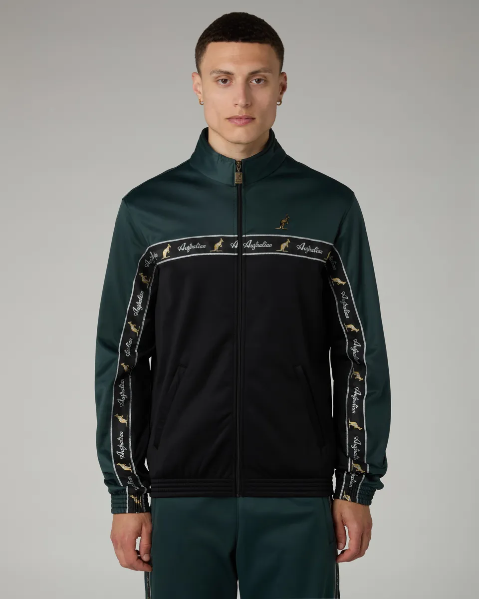 australian-duo-track-jacket-verde-bosco-giacca-acetato-full-zip image 1