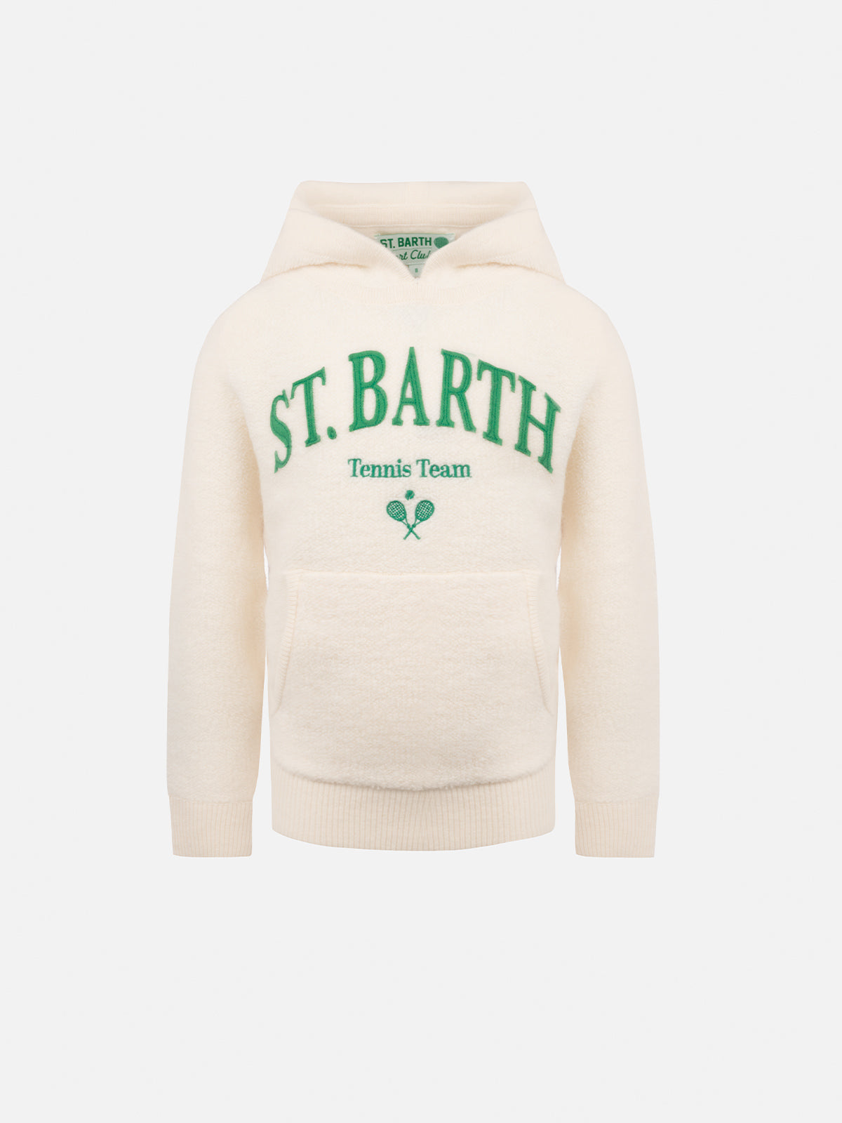 mc2-saint-barth-wook-felpa-bambino-grigia-in-maglia-lana-merino-con-cappuccio image 1
