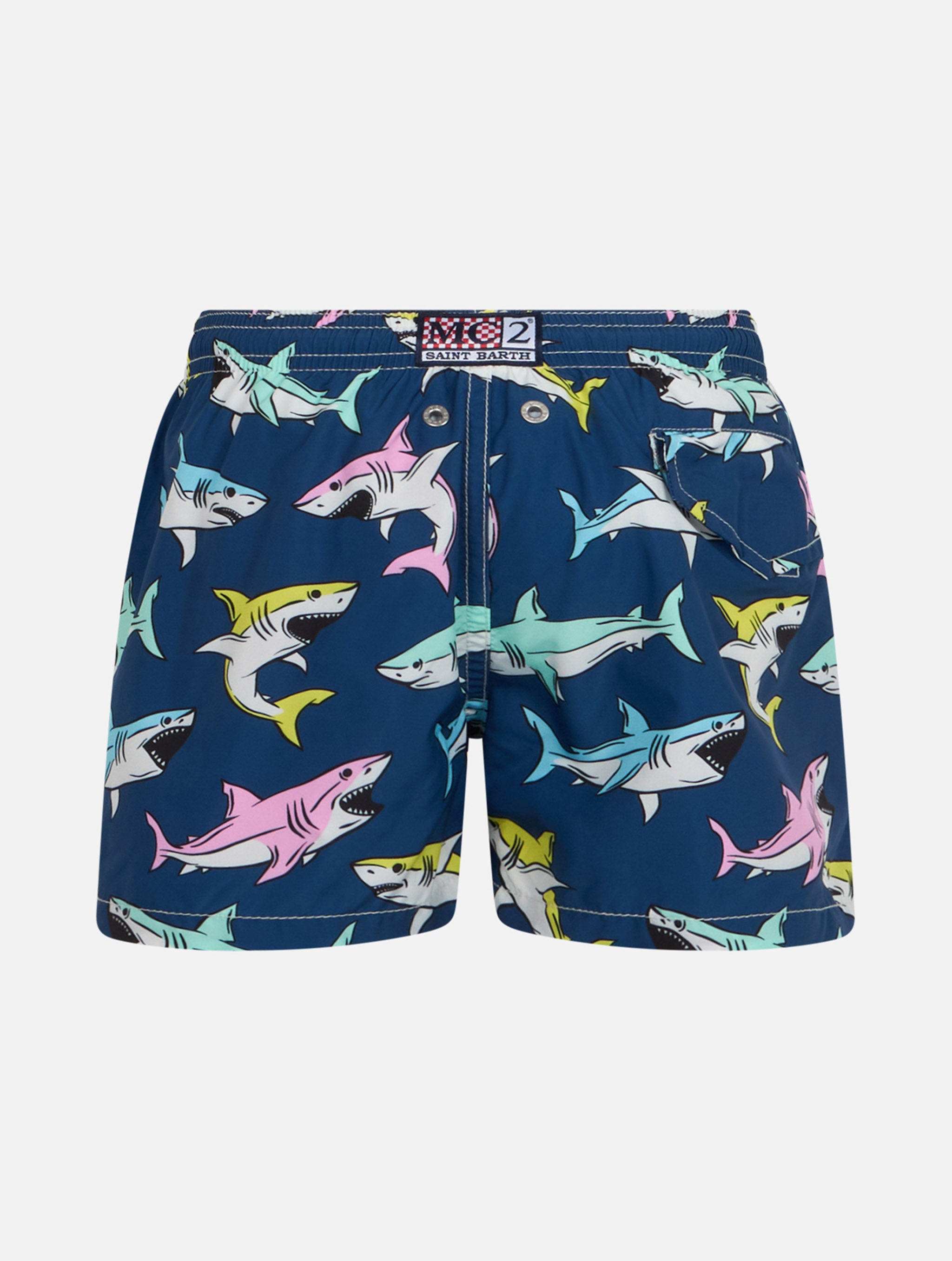 mc2-saint-barth-jean-lighting-costume-boxer-bambino-squali-blu-leggero image 2