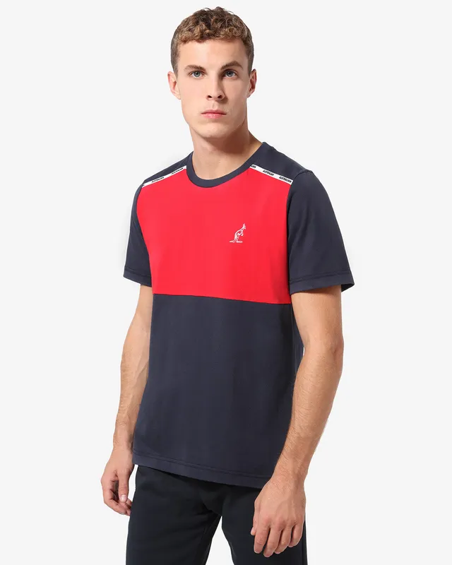 australian-tape-logo-t-shirt-blu-navy-cotone-regular-fit image 1