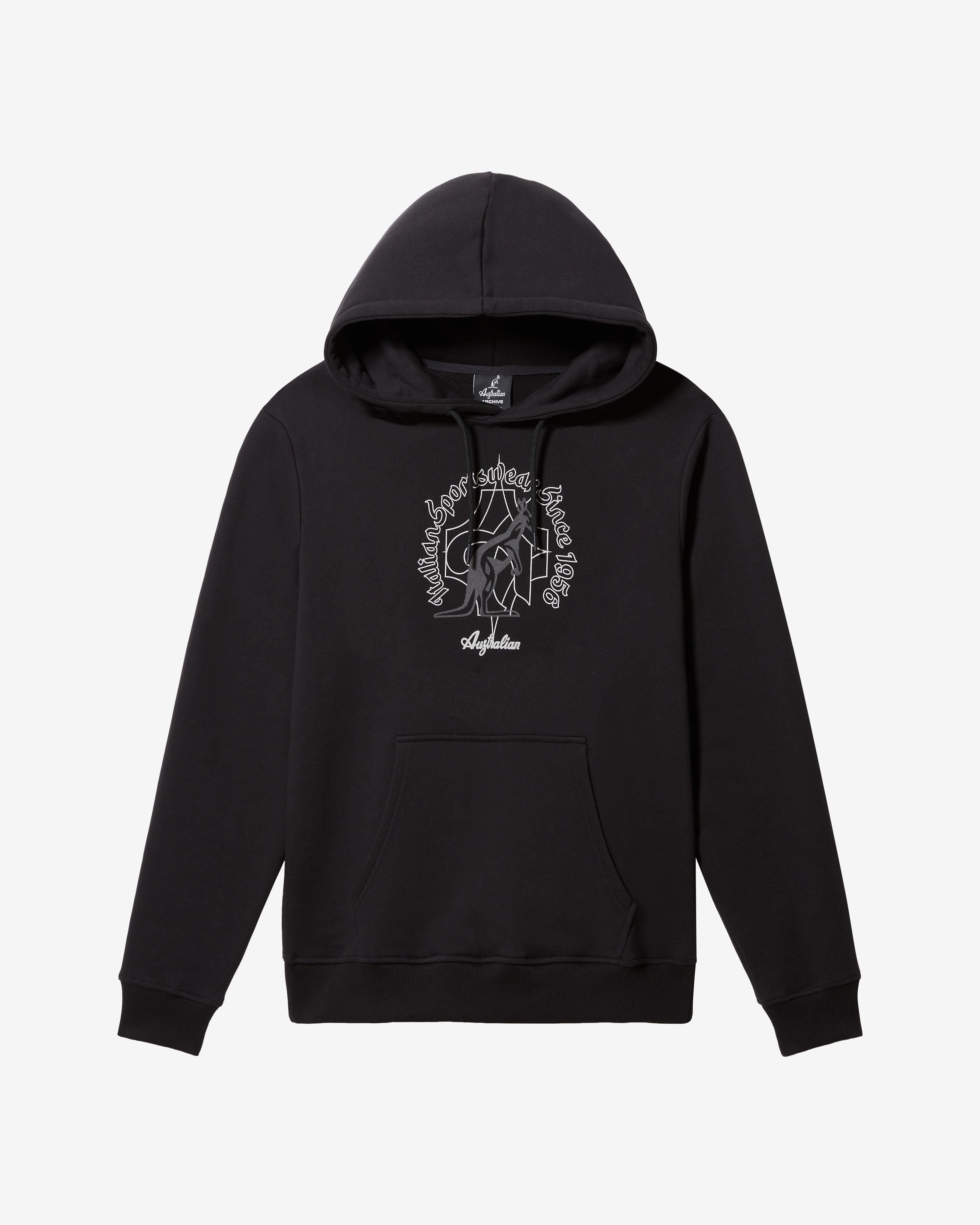 australian-type-hoodie-archive-felpa-con-cappuccio-nera image 6