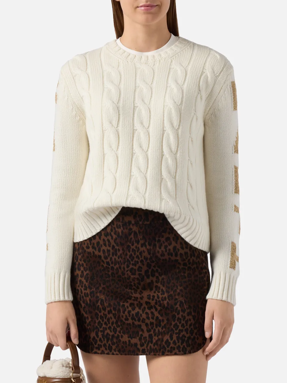 mc2-saint-barth-malmo-maglione-donna-bianco-a-trecce-con-lurex image 1
