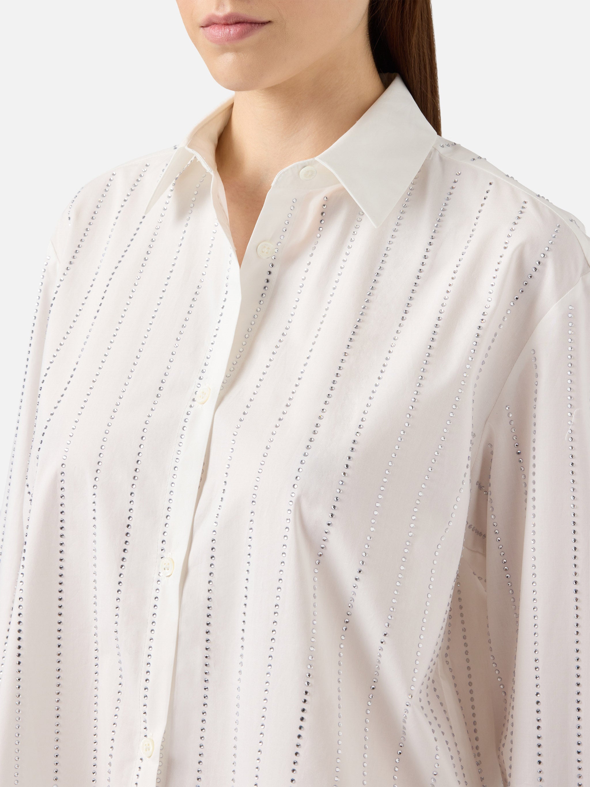 mc2-saint-barth-camicia-meredith-donna-bianca-popeline-cotone-con-strass image 2