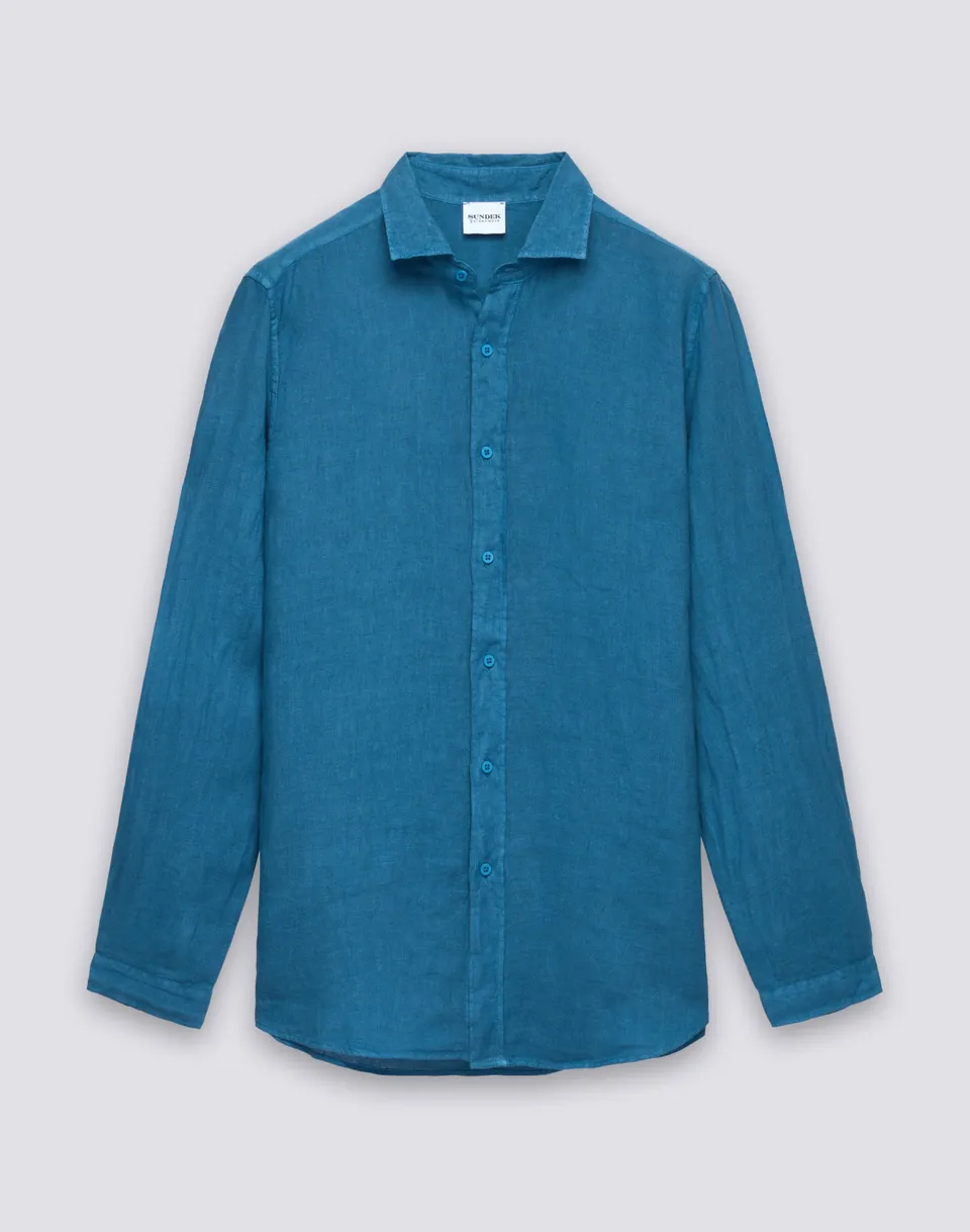 sundek-camicia-uomo-in-lino-tinto-capo-vestibilit-regular-2 image 1