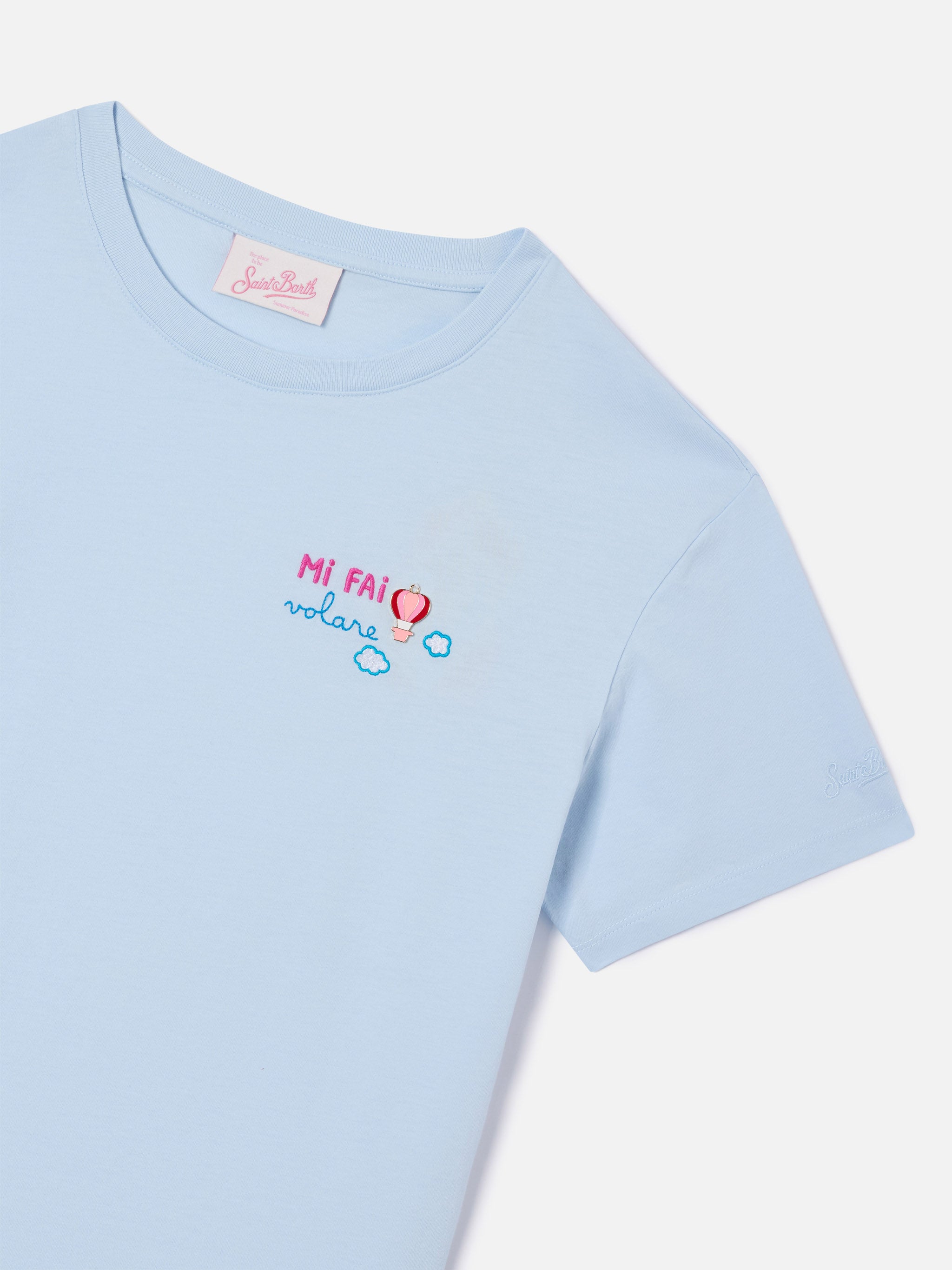 mc2-saint-barth-emilie-t-shirt-donna-cotone-azzurra-mi-fai-volare image 2